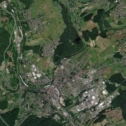 Vue aérienne des environs de Aire de camping-car à Neufgrange