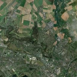 Vue aérienne des environs de Parking nuit — Ennery