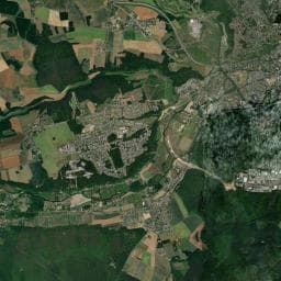 Vue aérienne des environs de Aire de camping-car à Gravigny