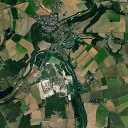 Vue aérienne des environs de Camping de l'ile