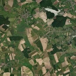 Vue aérienne des environs de Camping Capfun palais de gaufrette