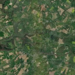 Vue aérienne des environs de La Maison des Bruyères