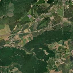 Vue aérienne des environs de Village de roulottes