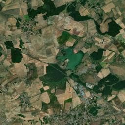 Vue aérienne des environs de Camping Clicochic de l'étang de la Mutche