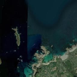 Vue aérienne des environs de Les Macareux