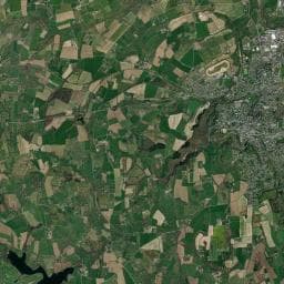 Vue aérienne des environs de Aire de camping-car à Campagnolles