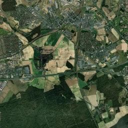 Vue aérienne des environs de Aire d'accueil des gens du voyage