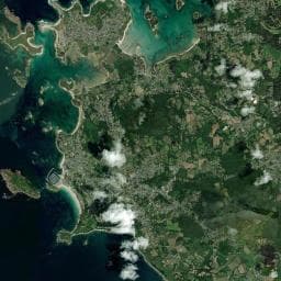 Vue aérienne des environs de Parking de la Corniche de Pors Mabo