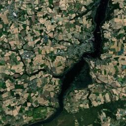 Vue aérienne des environs de Camping municipal de Kermarquer