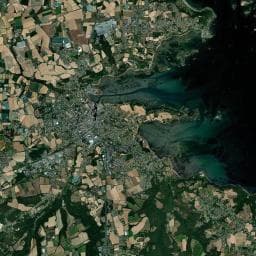 Vue aérienne des environs de Camping municipal de Pors Don