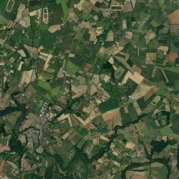Vue aérienne des environs de Camping à Putanges-le-Lac