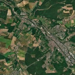 Vue aérienne des environs de Aire de camping-car à Savonnières-devant-Bar