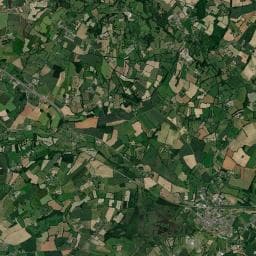 Vue aérienne des environs de Gîte Le Carrousel du Bocage