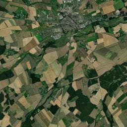 Vue aérienne des environs de Aire de camping-car à Pullay