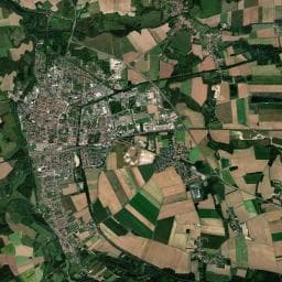 Vue aérienne des environs de Camping Nature