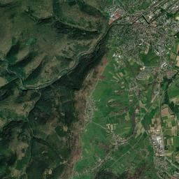 Vue aérienne des environs de Maisonnette de pierre