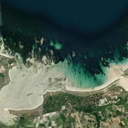 Vue aérienne des environs de Camping Odé Vras