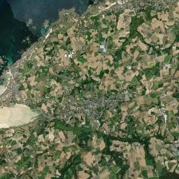Vue aérienne des environs de Camping La Baie de Kernic
