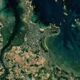 Vue aérienne des environs de Camping de Kérilis