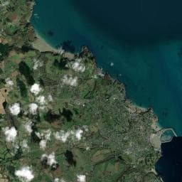 Vue aérienne des environs de Glamping Terre & Mer