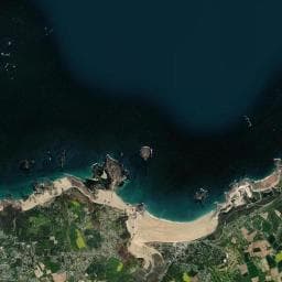 Vue aérienne des environs de Camping des Hautes Grées