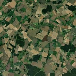 Vue aérienne des environs de Camping de la Poste
