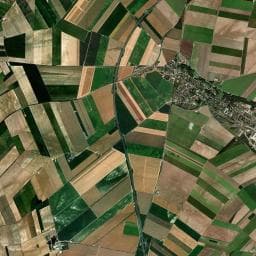 Vue aérienne des environs de Mailly-le-Camp Aire de stationnement