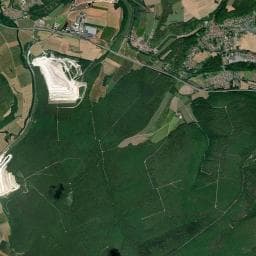 Vue aérienne des environs de Abris de la chapelle de Massey