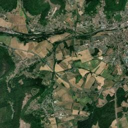 Vue aérienne des environs de Aire de camping-car à Écrouves