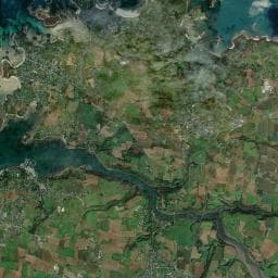 Vue aérienne des environs de Aire de camping-car à Plouguerneau