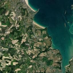 Vue aérienne des environs de Camping les Blés d'Or