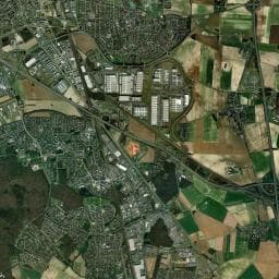 Vue aérienne des environs de Aire de camping-car à Vert-Saint-Denis