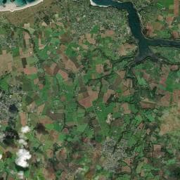 Vue aérienne des environs de Camping municipal des Dunes