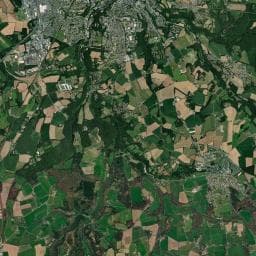 Vue aérienne des environs de Domaine du Treuscoat