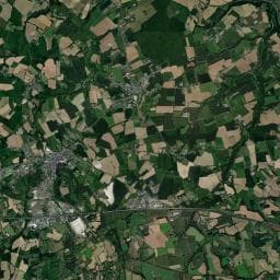 Vue aérienne des environs de Camping public de Chatelaudren