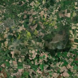 Vue aérienne des environs de Camping Naturiste de la Bonnaie