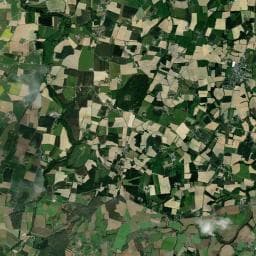 Vue aérienne des environs de Le Verger