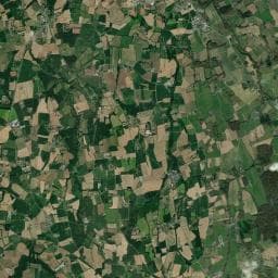 Vue aérienne des environs de Village de yourtes