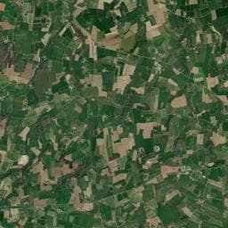 Vue aérienne des environs de Roulotte > Ferme de la Gortière