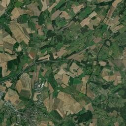 Vue aérienne des environs de Gîte Roulotte "La Poulette"
