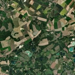 Vue aérienne des environs de Camping des Joyeux Campeurs