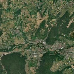 Vue aérienne des environs de Alsace Camping