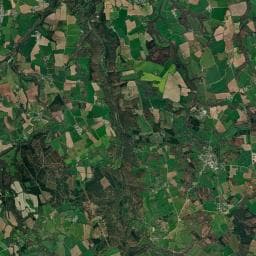 Vue aérienne des environs de Camping des Bruyères