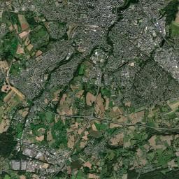 Vue aérienne des environs de Camping des Vallées