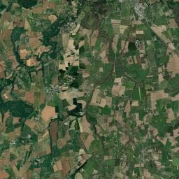 Vue aérienne des environs de Camping Naturiste Pallieter