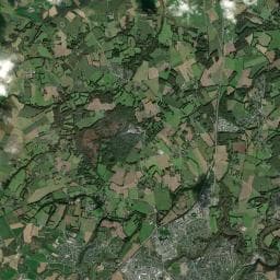 Vue aérienne des environs de Les Roulottes de Bretagne