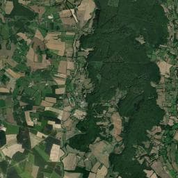Vue aérienne des environs de La cabane du Perche