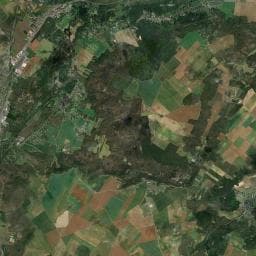 Vue aérienne des environs de Les cabanes de la tour