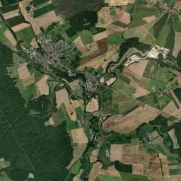 Vue aérienne des environs de Camping des Leschéres