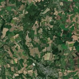 Vue aérienne des environs de Camping municipal du Gollen